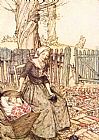 Arthur Rackham Famous Paintings - Mother Goose Bye Baby Bunting